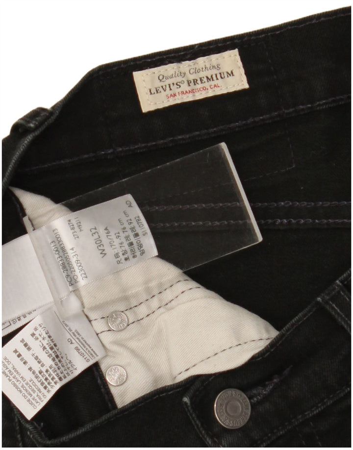 Levi's Mens Slim Jeans W30 L29 Black Cotton
