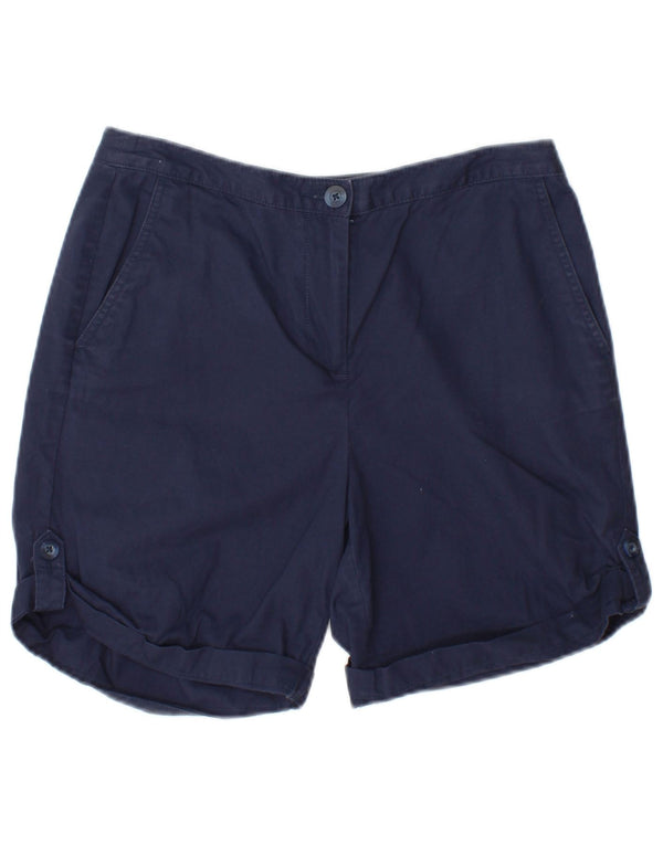 Marks & Spencer Womens Chino Shorts UK 10 Small W27  Navy Blue Cotton