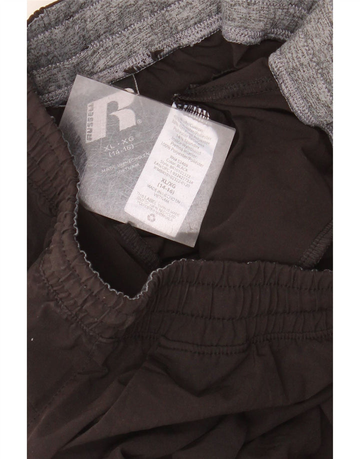 Russell Athletic Boys Tracksuit Trousers 14-15 Years XL Black Polyester