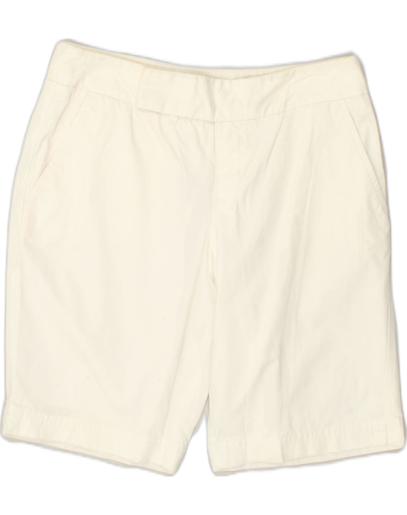 EDDIE BAUER Womens Vashon Fit Chino Shorts US 2 XS W28 Off White Cotton | Vintage Eddie Bauer | Thrift | Second-Hand Eddie Bauer | Used Clothing | Messina Hembry 