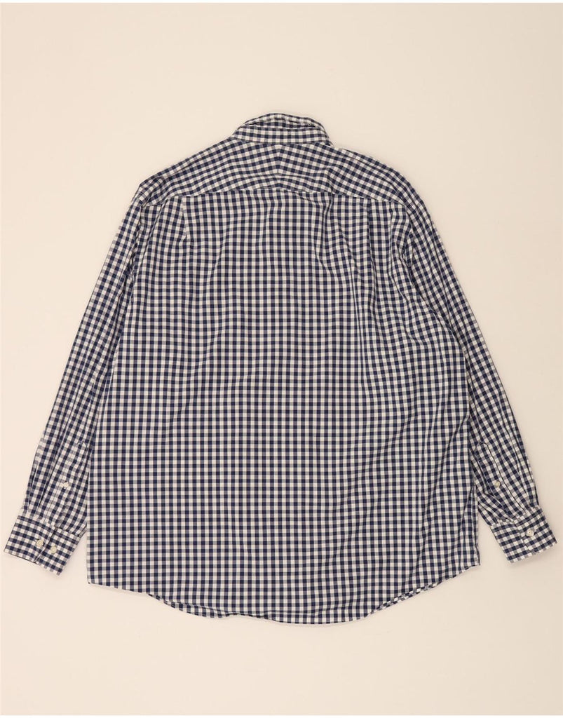 CHARLES TYRWHITT Mens Classic Fit Shirt 2XL Navy Blue Gingham Cotton Vintage Charles Tyrwhitt and Second-Hand Charles Tyrwhitt from Messina Hembry 