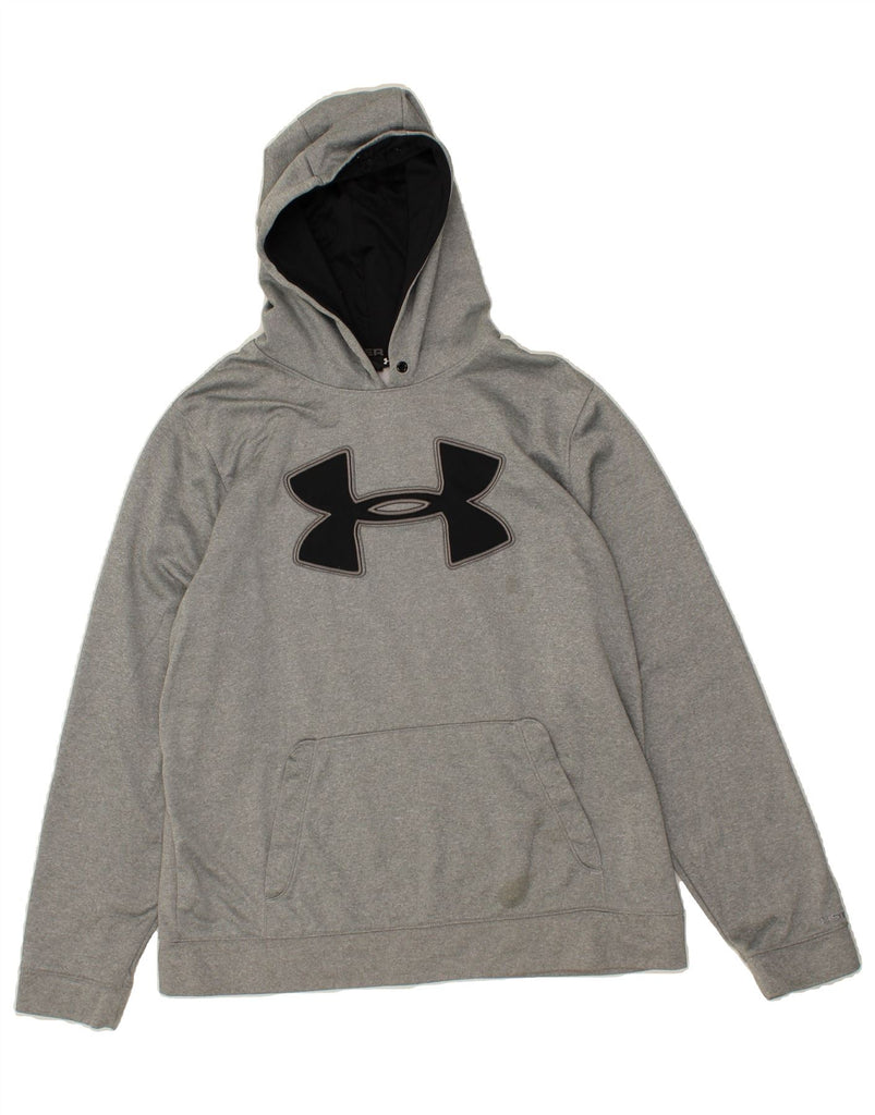 UNDER ARMOUR Mens Graphic Hoodie Jumper Large Grey | Vintage Under Armour | Thrift | Second-Hand Under Armour | Used Clothing | Messina Hembry 