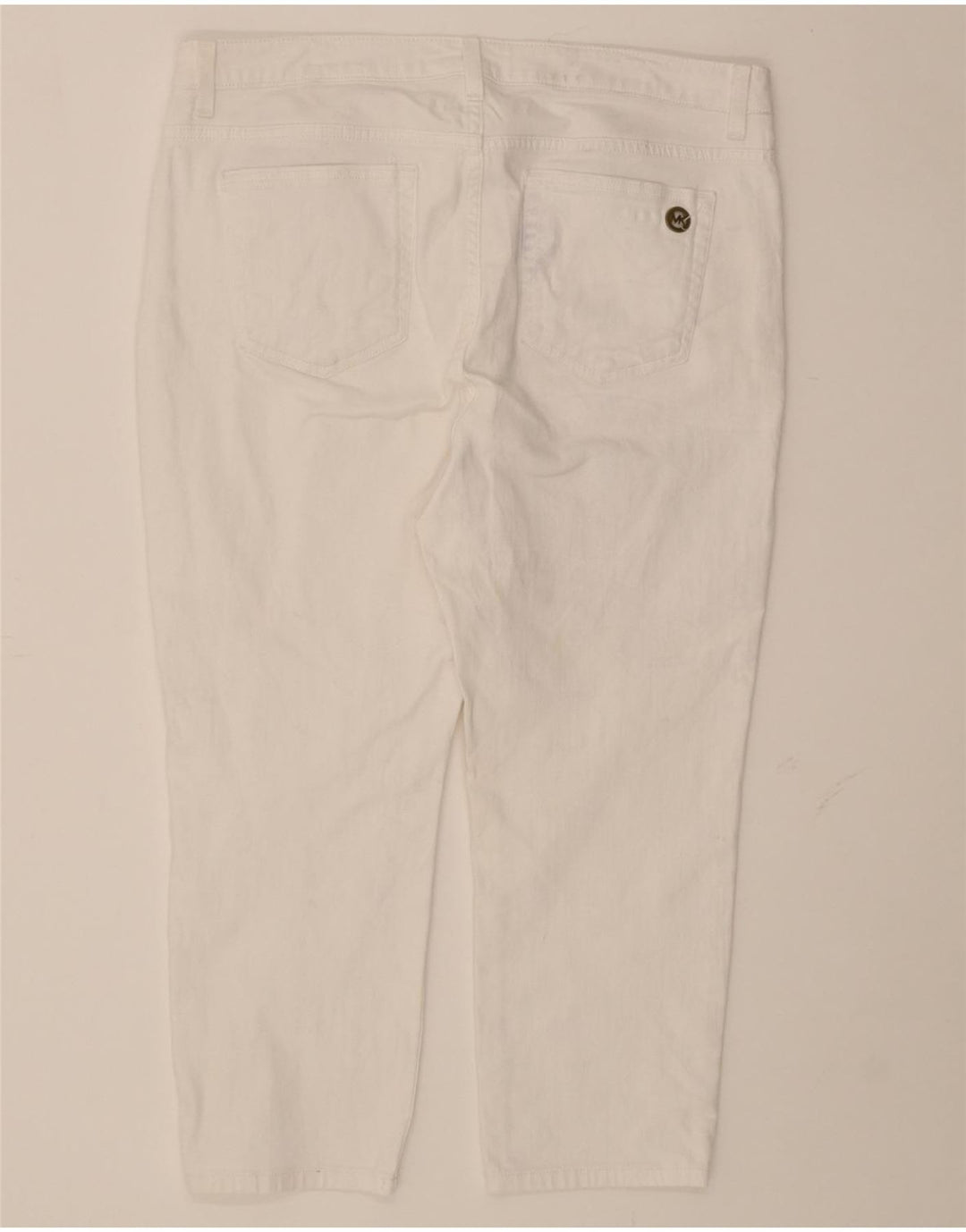 MICHAEL KORS Womens Capri Jeans US 12 Large W36 L23 White Cotton Vintage Michael Kors and Second-Hand Michael Kors from Messina Hembry 