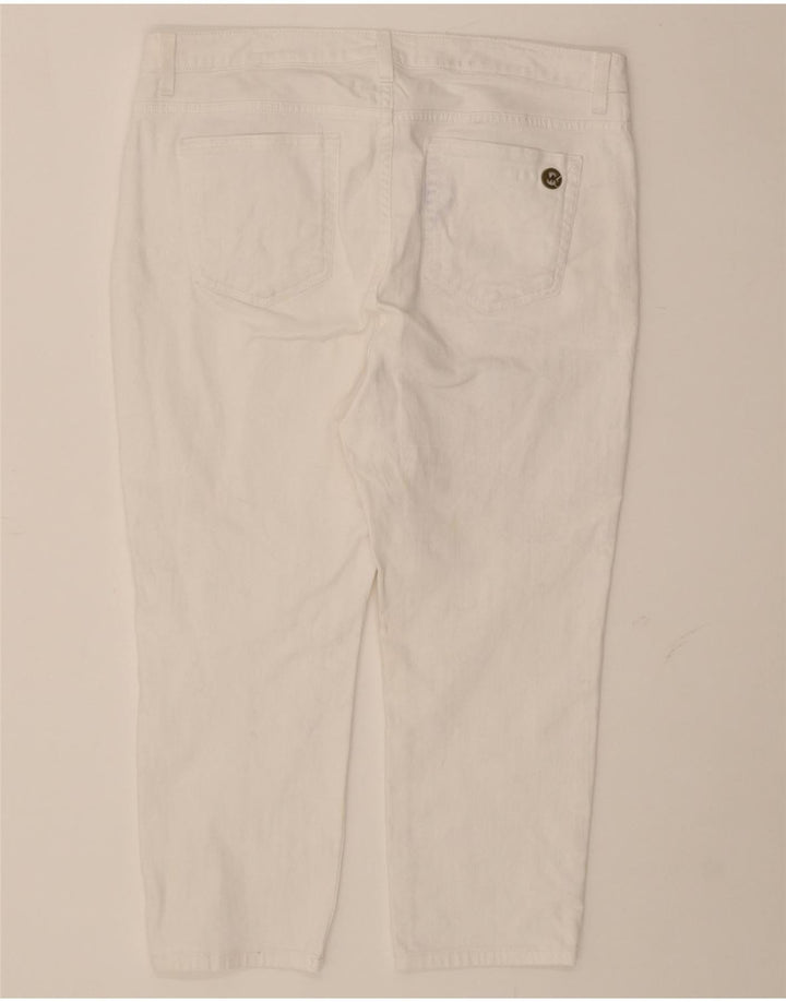 MICHAEL KORS Womens Capri Jeans US 12 Large W36 L23 White Cotton Vintage Michael Kors and Second-Hand Michael Kors from Messina Hembry 