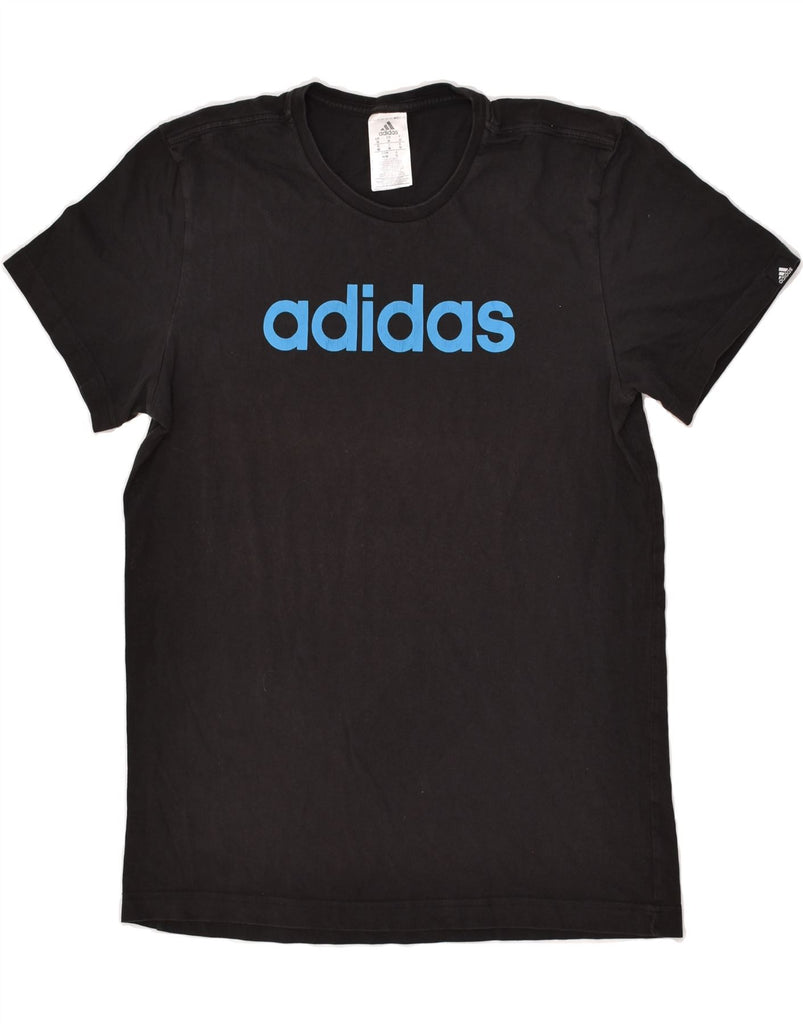 ADIDAS Mens Graphic T-Shirt Top Medium Black Cotton | Vintage Adidas | Thrift | Second-Hand Adidas | Used Clothing | Messina Hembry 