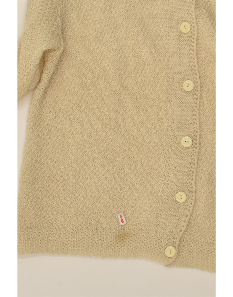 VINTAGE Womens Cardigan Sweater UK 14 Medium Beige | Vintage Vintage | Thrift | Second-Hand Vintage | Used Clothing | Messina Hembry 