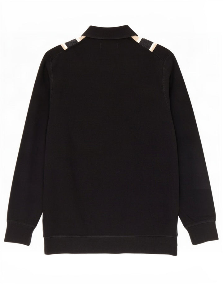 Marks & Spencer Mens Polo Neck Jumper Sweater Medium Black Colourblock