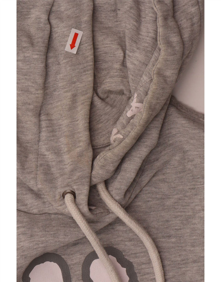 KAPPA Womens Graphic Hoodie Jumper UK 18 XL Grey Cotton