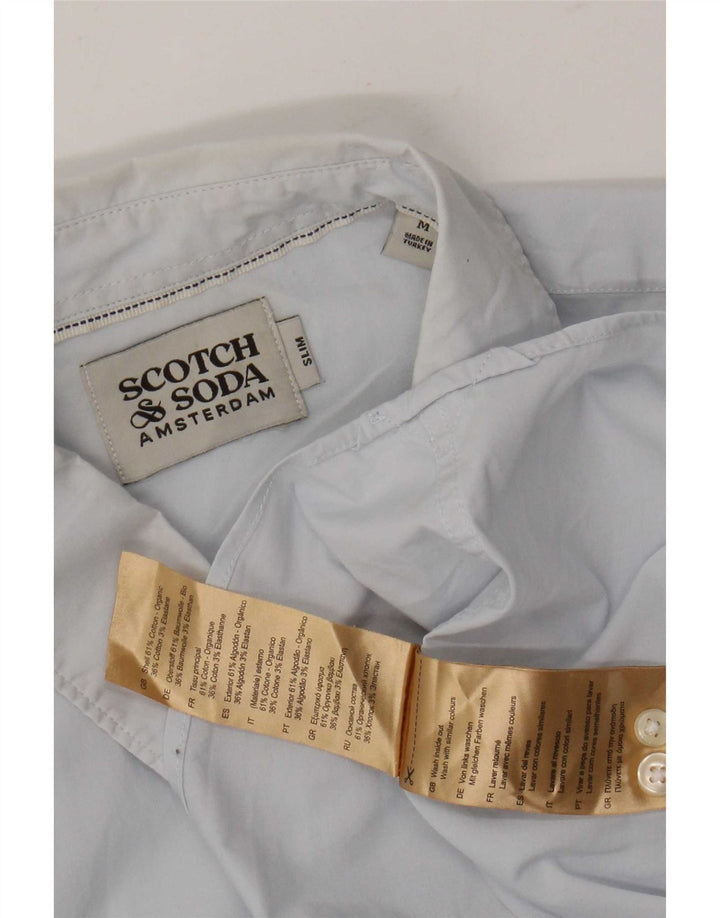 Scotch & Soda Mens Slim Fit Shirt Medium Blue Cotton