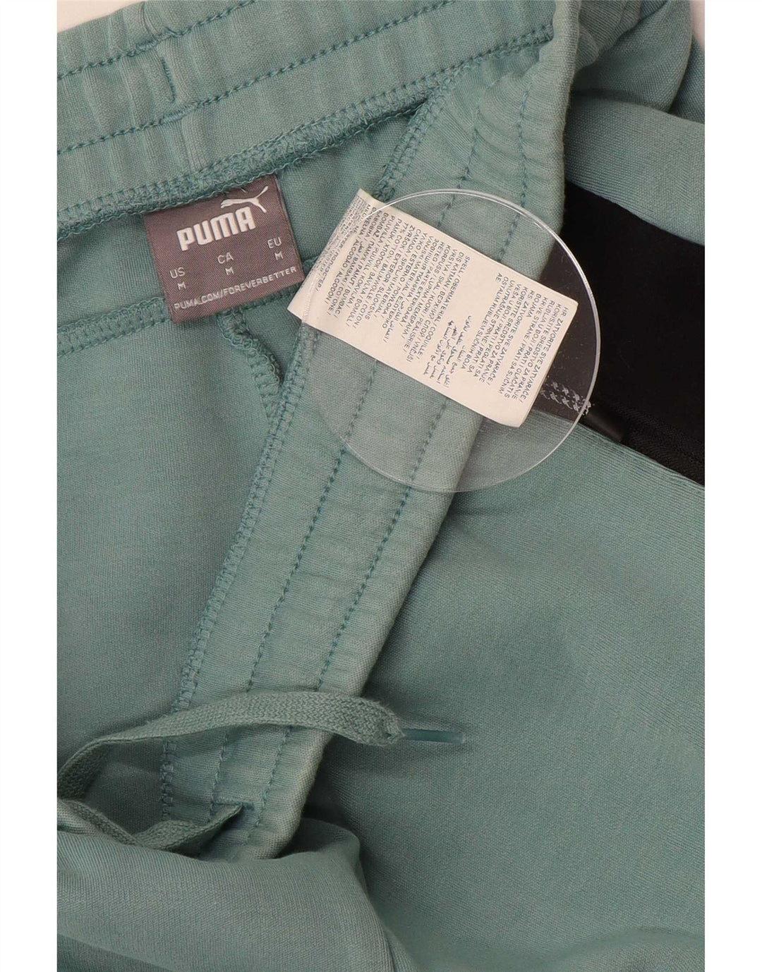 Puma Mens Tracksuit Trousers Medium Green Colourblock Cotton