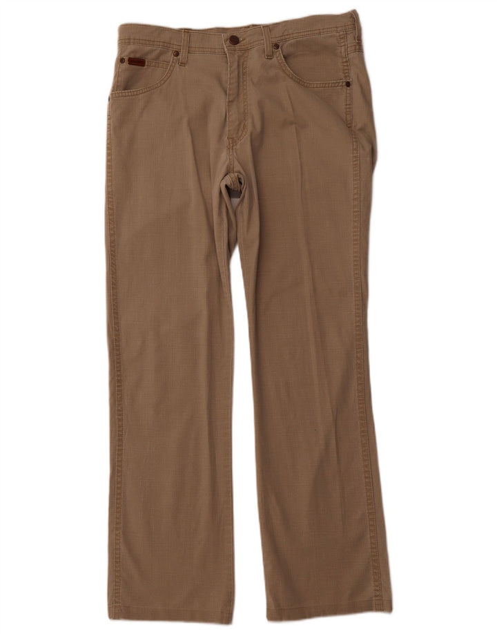 WRANGLER Mens Arizona Stretch Straight Casual Trousers W34 L30 Brown