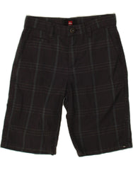 QUIKSILVER Boys Chino Shorts 9-10 Years W25 Grey Check Polyester