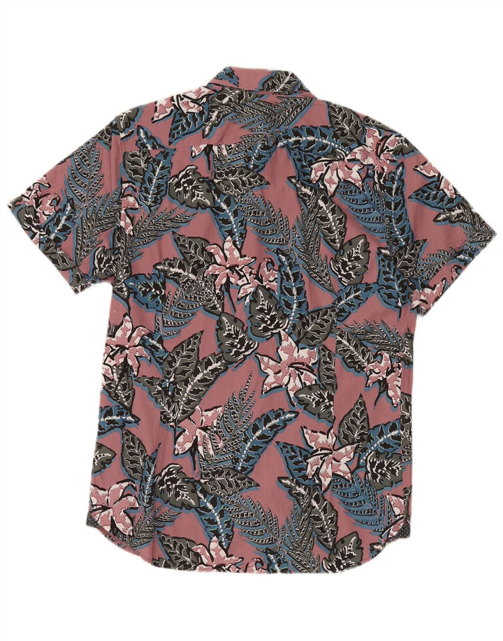 Ted Baker Mens Short Sleeve Shirt Size 3 Medium Pink Floral Cotton