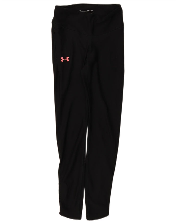 Under Armour Womens Heat Gear Graphic Leggings UK 10 Small  Black