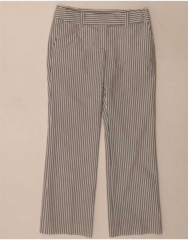 Zara Womens Straight Suit Trousers EU 38 Small W28 L29 Black Pinstripe