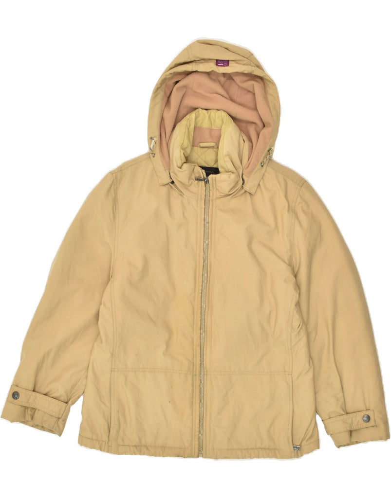 GAS Womens Hooded Windbreaker Jacket UK 16 Large Beige Nylon | Vintage Gas | Thrift | Second-Hand Gas | Used Clothing | Messina Hembry 