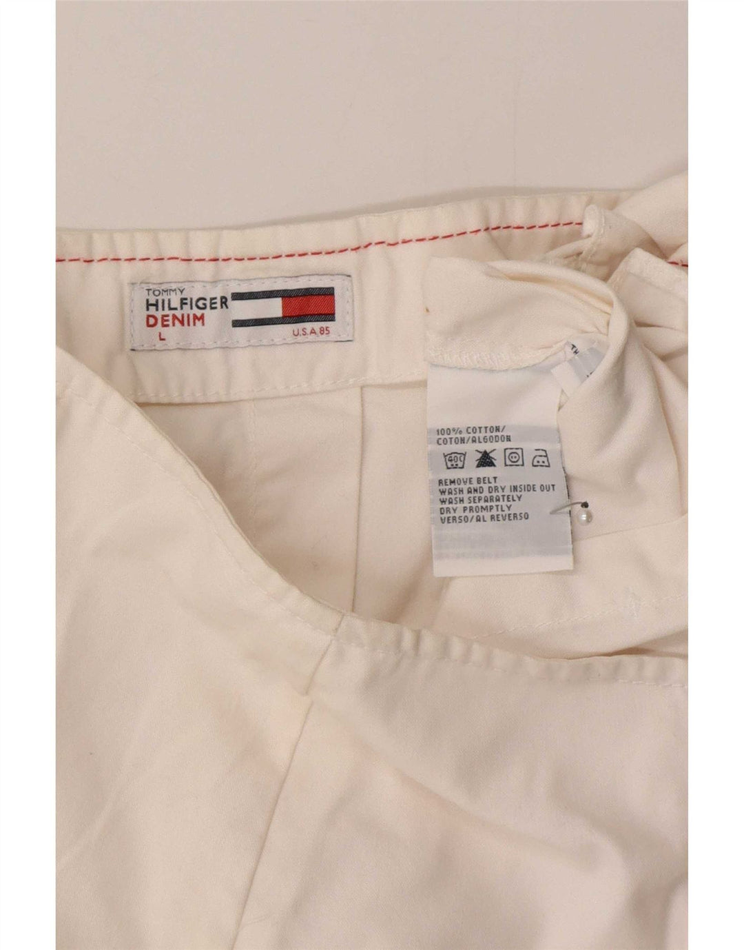 Tommy Hilfiger Womens Mini Skirt Large W32 White Cotton