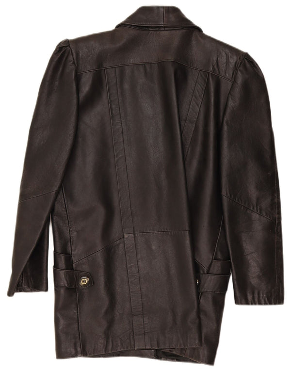 Vintage Womens Leather Jacket UK 14 Medium Brown