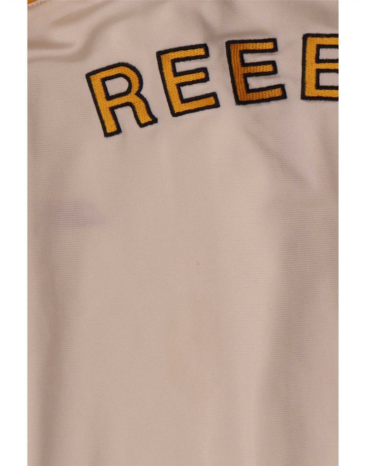 Reebok Mens Graphic Loose Fit Tracksuit Top Jacket Large White Colourblock