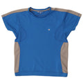 Champion Womens T-Shirt Top UK 14 Large Blue Colourblock Polyester