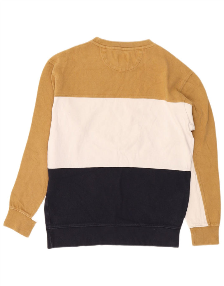 Zara Mens Sweatshirt Jumper Medium Multicoloured Colourblock Cotton