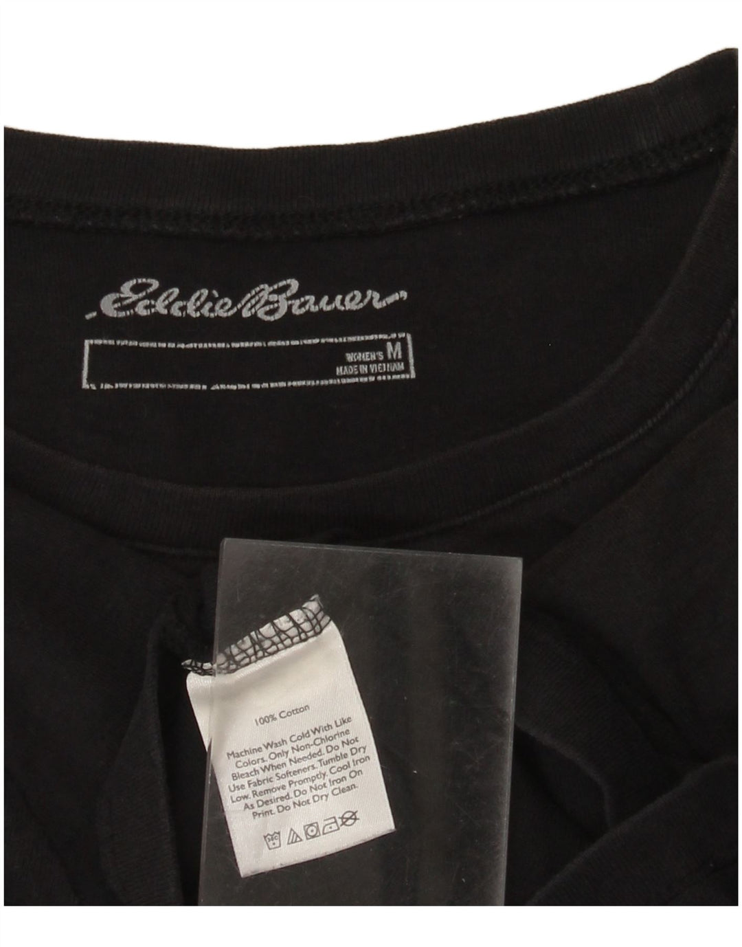 Eddie Bauer Womens T-Shirt Top UK 12 Medium Black