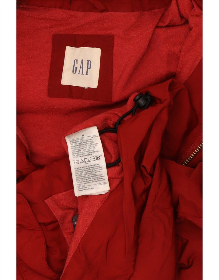 Gap Womens Hooded Padded Gilet UK 14 Medium Red Polyester
