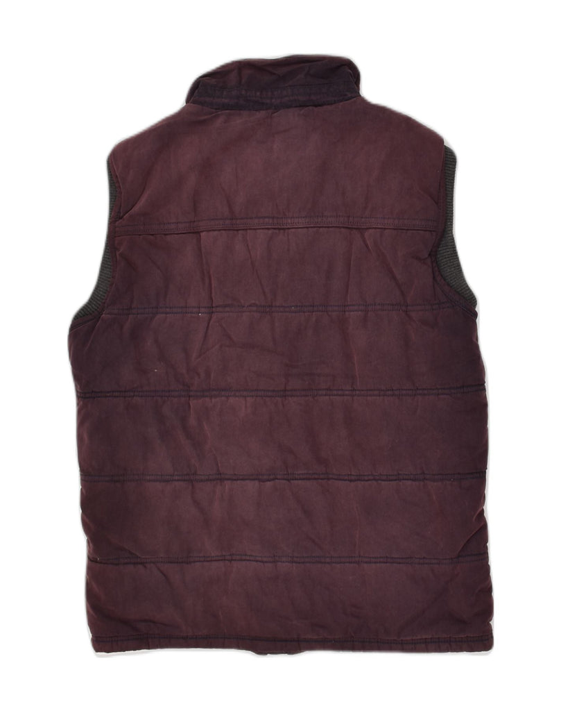 FAT FACE Mens Padded Gilet UK 36 Small Maroon Polyester | Vintage Fat Face | Thrift | Second-Hand Fat Face | Used Clothing | Messina Hembry 