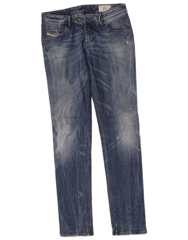 Diesel Womens Nevy Slim Jeans W30 L34 Blue Cotton