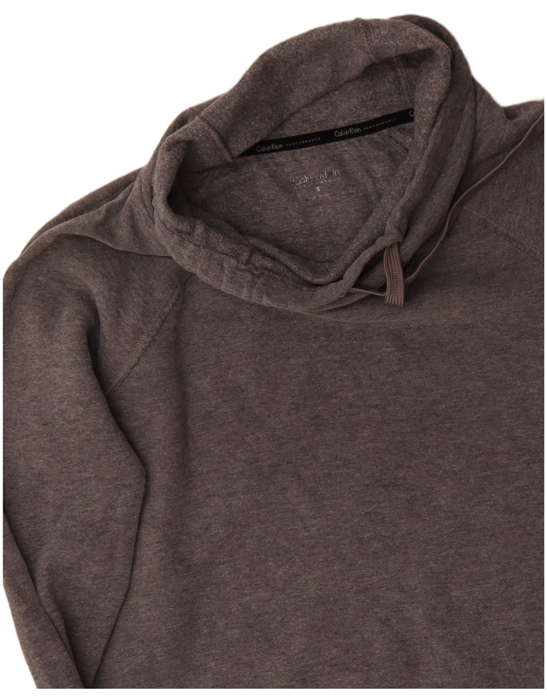 CALVIN KLEIN Womens Performance Graphic Sweatshirt Jumper UK 10 Small Grey