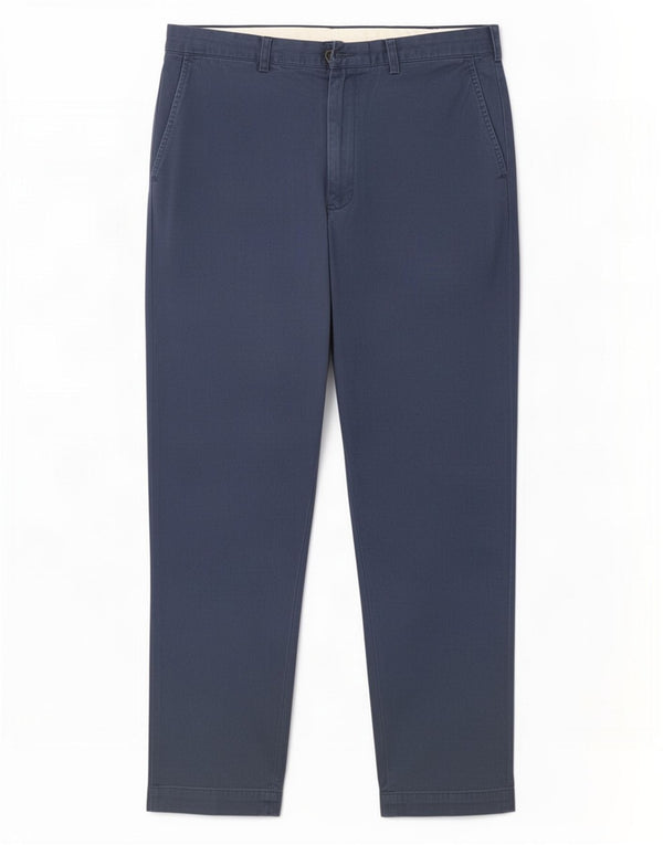 Polo Ralph Lauren Mens Straight Chino Trousers W36 L32 Navy Blue Cotton
