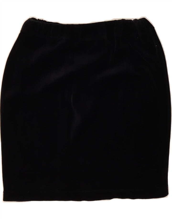 VINTAGE Womens Pencil Skirt Medium W28 Black Cotton Vintage Vintage and Second-Hand Vintage from Messina Hembry 