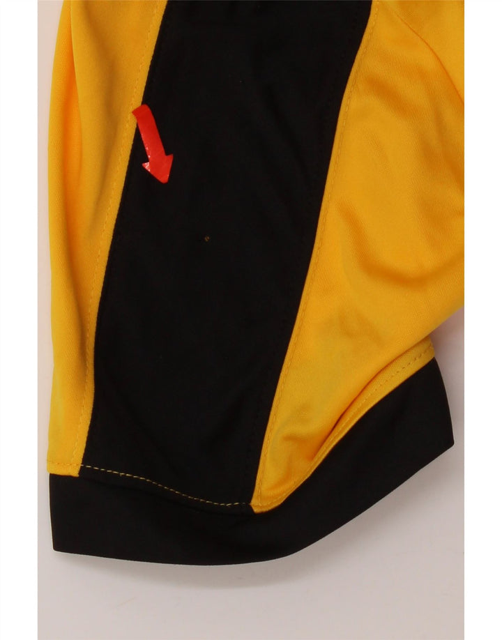 Nike Mens Dri Fit T-Shirt Top Medium Yellow Colourblock Polyester