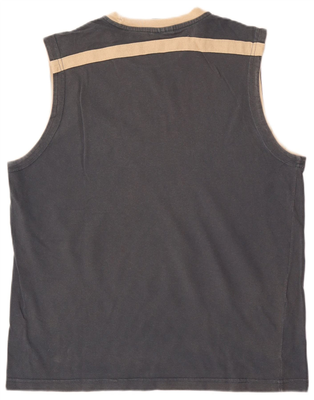 CHAMPION Mens Vest Top Large Grey Colourblock Cotton