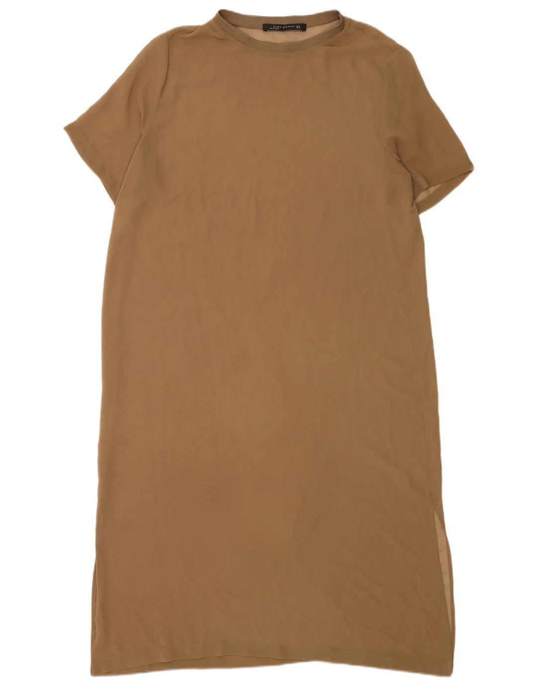 Zara Womens Basic Dress UK 18 XL Brown