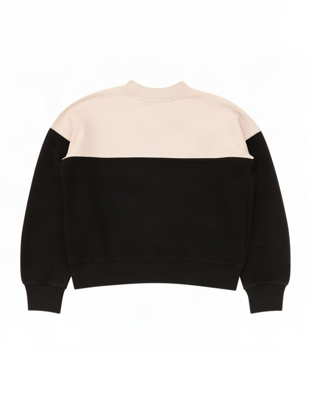 Champion Womens Oversized Sweatshirt Jumper UK 14 Medium Black Colourblock