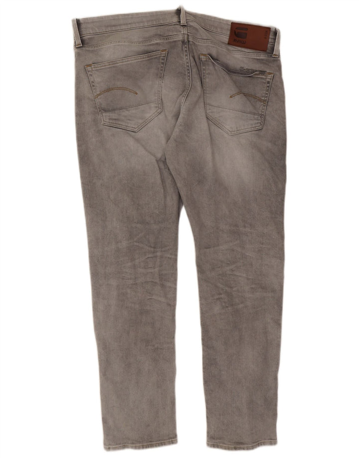 G-Star Mens 3301 Slim Jeans W36 L30 Grey Cotton