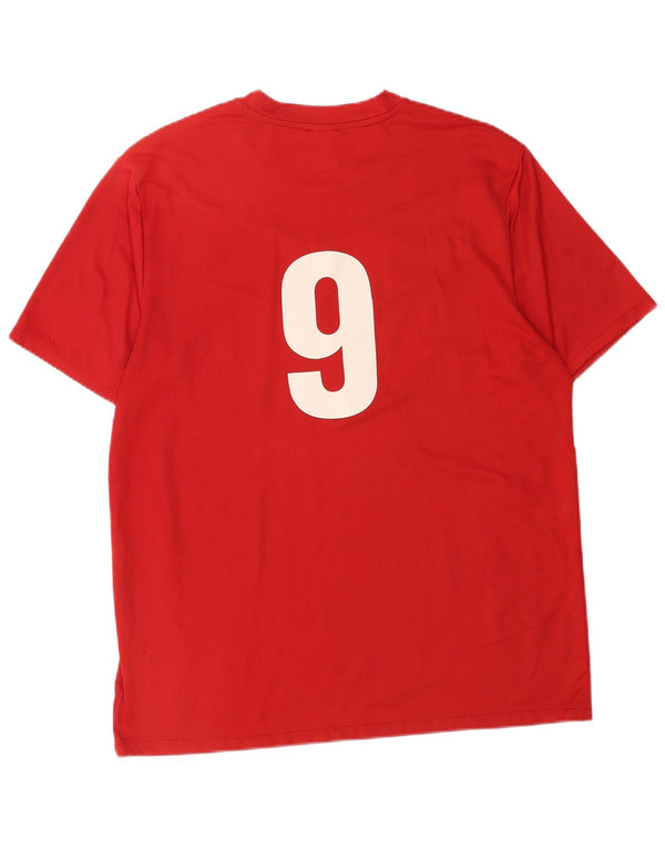 Nike Mens Dri Fit Graphic T-Shirt Top XL Red Colourblock Polyester