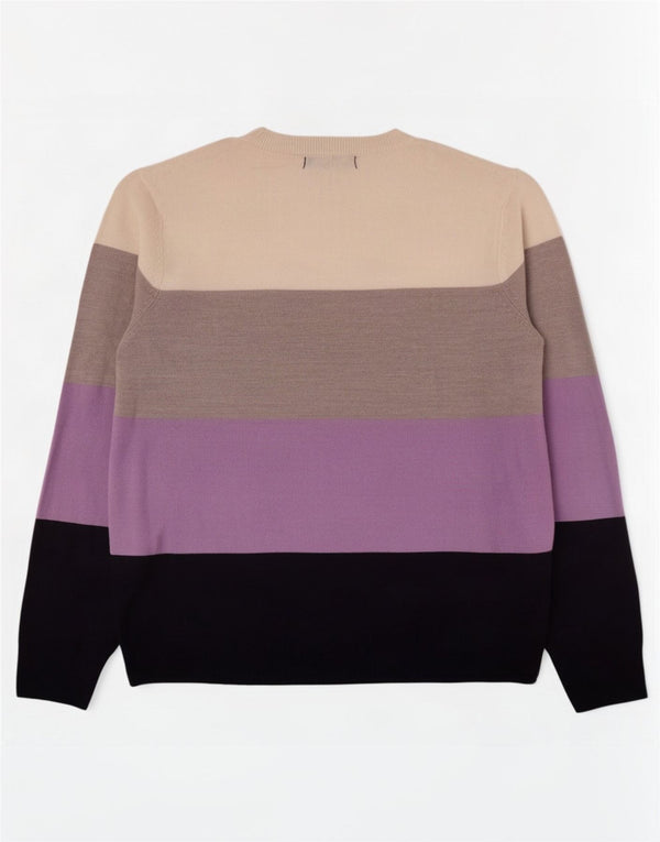 Marks & Spencer Womens Boat Neck Jumper Sweater UK 14 Large Multicoloured