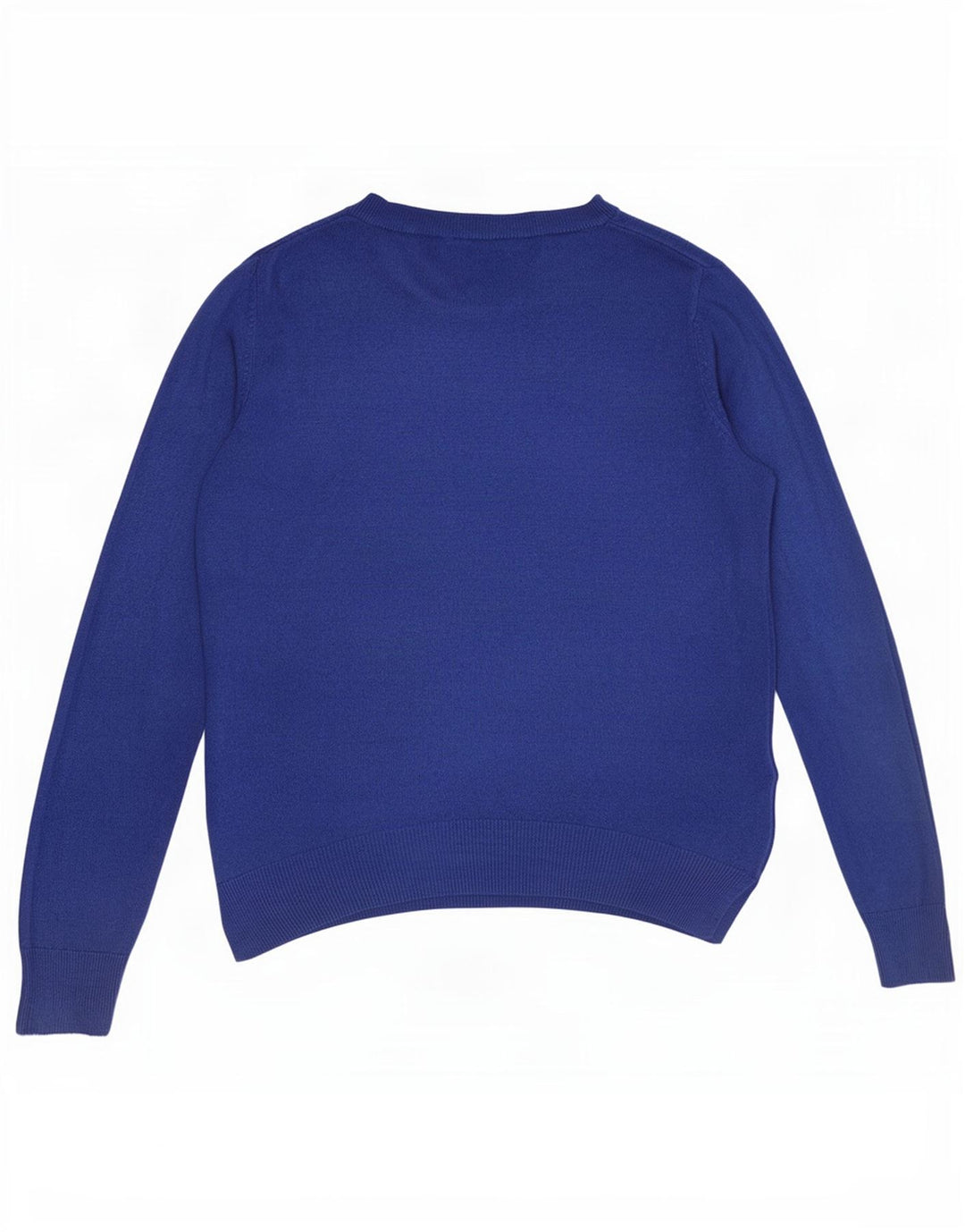 Marks & Spencer Womens Boat Neck Jumper Sweater UK 12 Medium Blue Acrylic