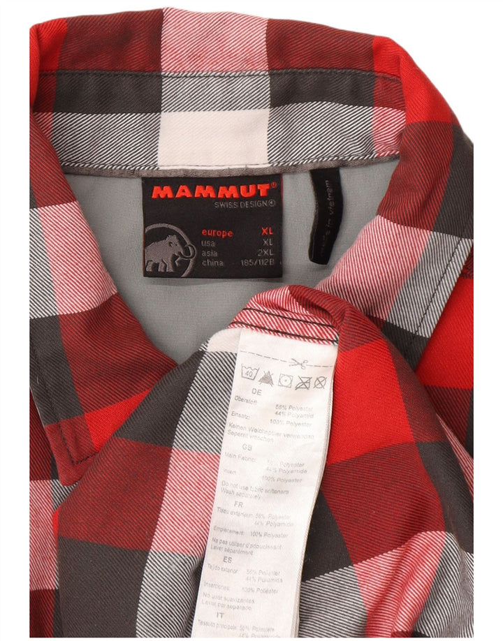 Mammut Mens Flannel Shirt XL Red Check Polyester