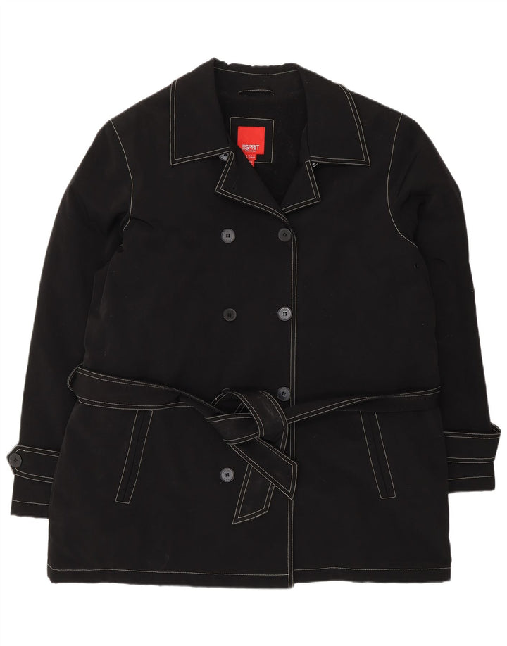 Esprit Womens Sherpa Pea Coat UK 18 XL Black Polyester