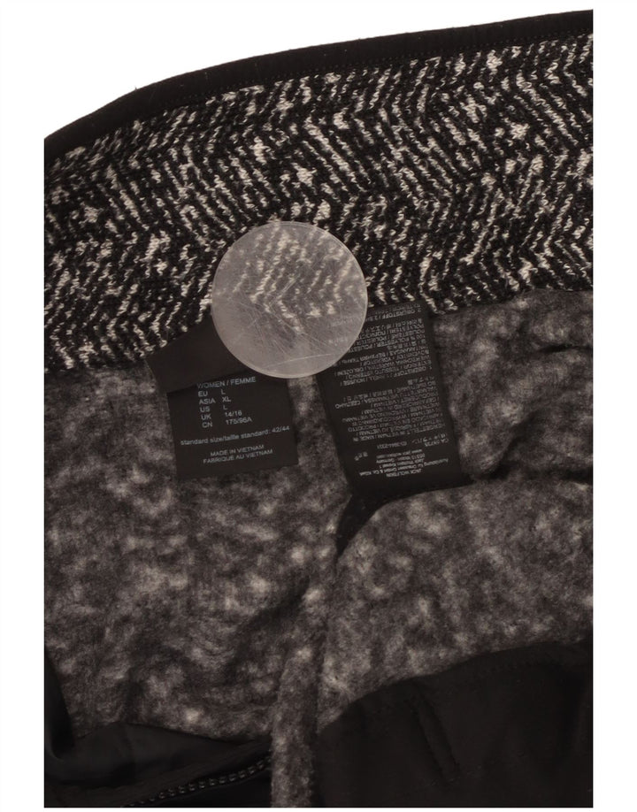 JACK WOLFSKIN Womens Tracksuit Top Jacket UK 14/16 Large Black Herringbone