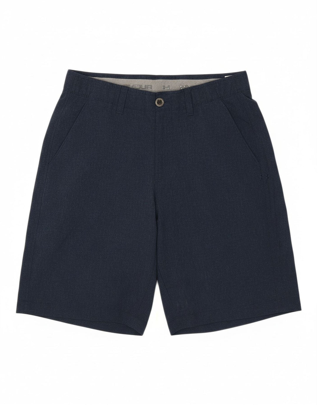 UNDER ARMOUR Mens Heat Gear Chino Shorts W30 Medium Navy Blue Polyester