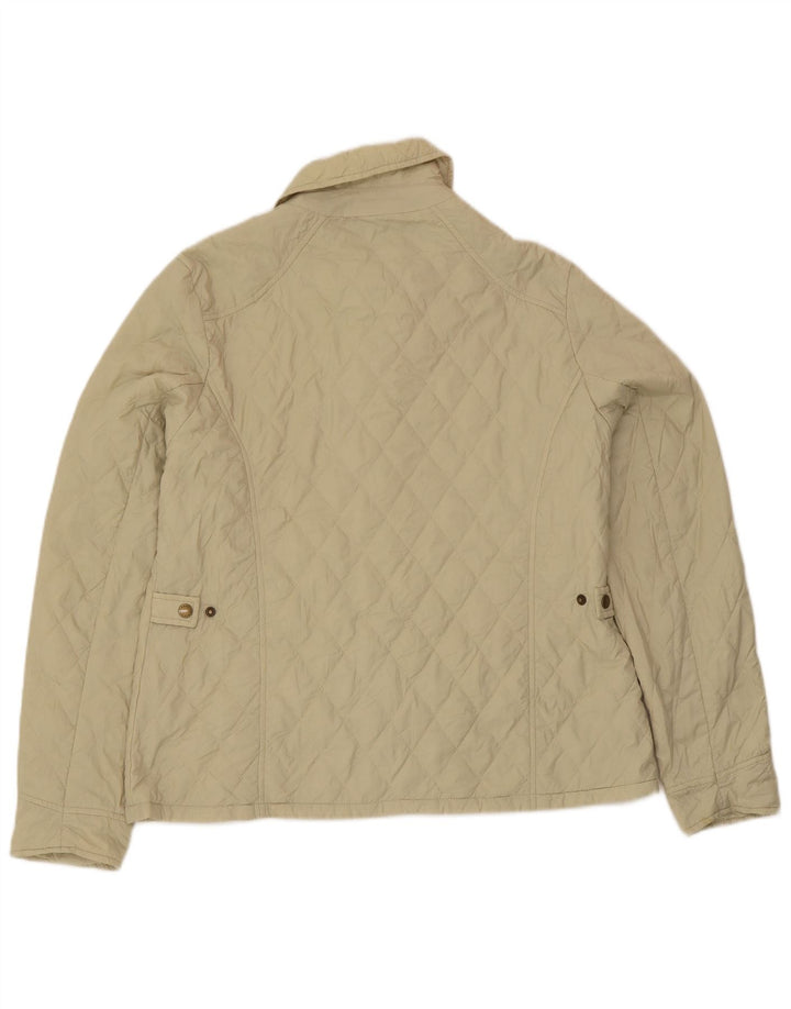 Barbour Womens Quilted Jacket UK 18 XL Khaki Polyamide