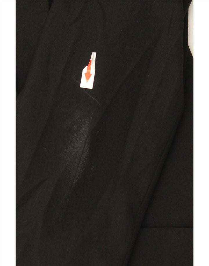 Zara Womens 1 Button Blazer Jacket UK 12 Medium Black Polyester