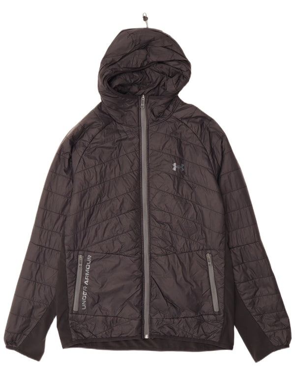 Under Armour Mens Graphic Padded Jacket UK 38 Medium Navy Blue Colourblock