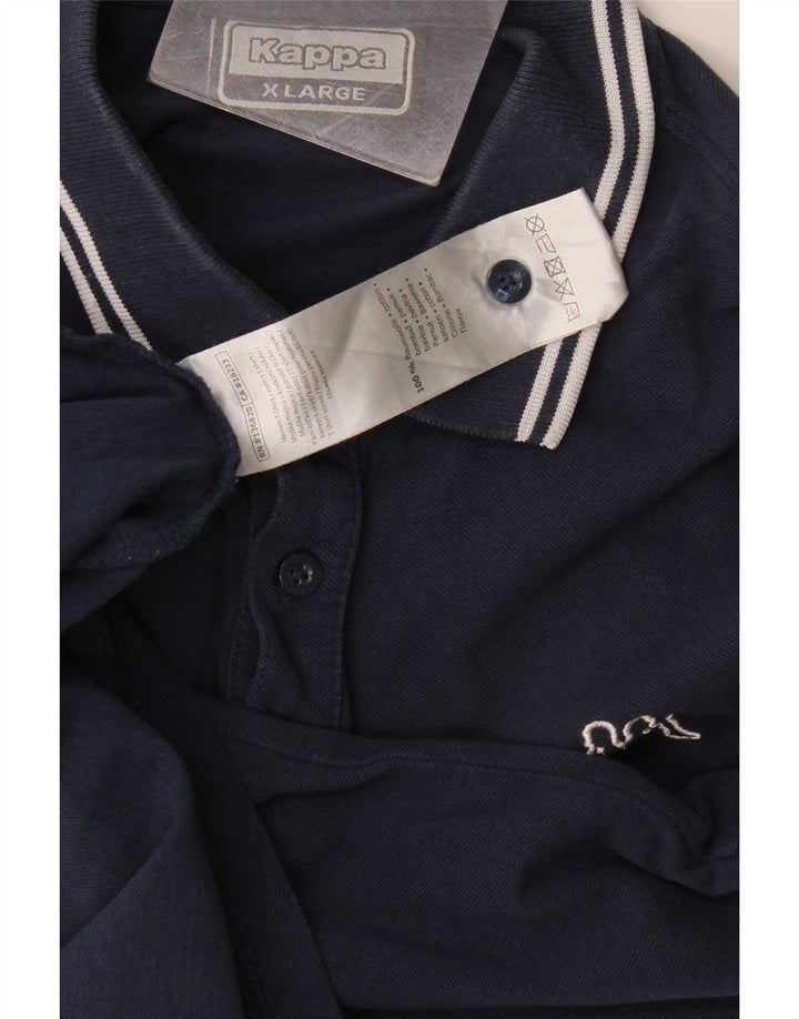 Kappa Mens Polo Shirt XL Navy Blue Cotton