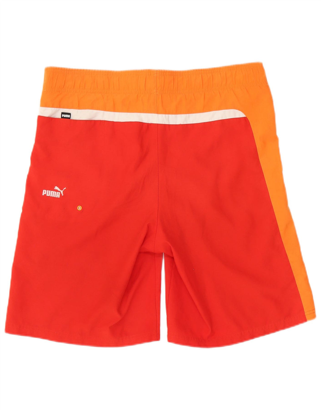 Puma Mens Graphic Swimming Shorts Medium  Red Colourblock