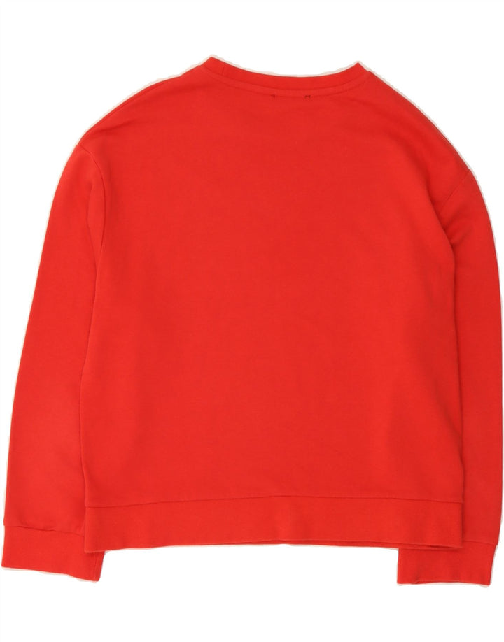 ZARA Womens Oversized Sweatshirt Jumper UK 10 Small Red Cotton Vintage Zara and Second-Hand Zara from Messina Hembry 